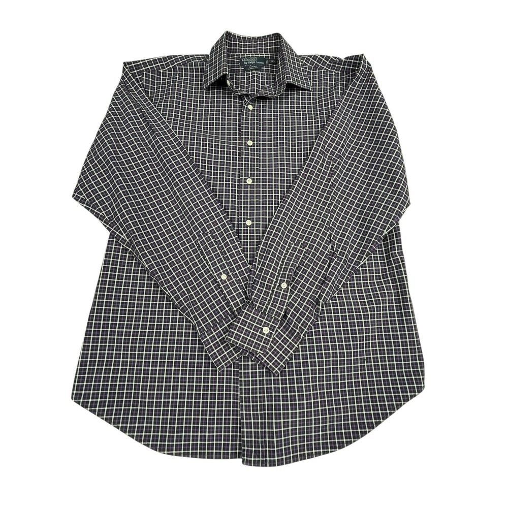 Polo Ralph Lauren EUC Button Down Men's XL Purple Plaid Classic Fit Cotton - Picture 3 of 9
